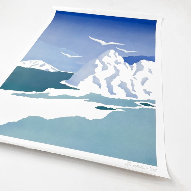 Szekko 1992 Plakat  Eisberge und Vgel