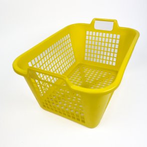 Gul retro plastikkurv
