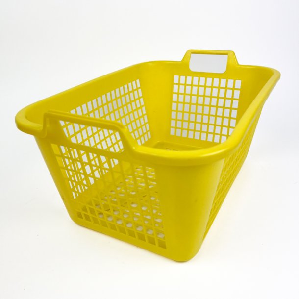 Gul retro plastikkurv