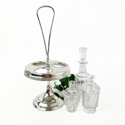 Vintage versilberte Plate de Menage