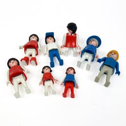 Otte retro Playmobil figurer