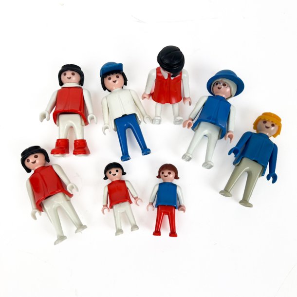 Otte retro Playmobil figurer