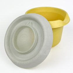 Gul retro Tupperware sk�l
