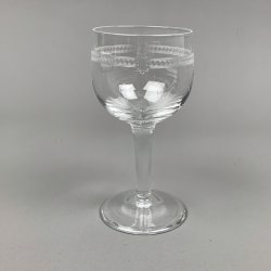 Vintage portvinsglas med ciselering