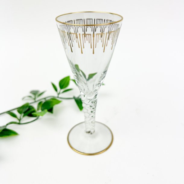 Elegant guldkantet Marselisborg portvinsglas