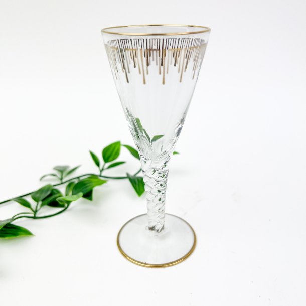 Elegant guldkantet Marselisborg portvinsglas
