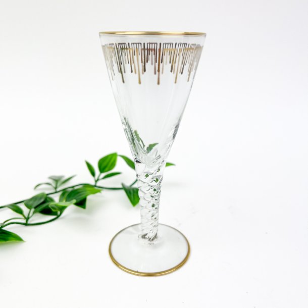 Elegant guldkantet Marselisborg portvinsglas