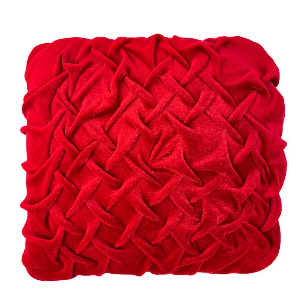 Rd retro pyntepude i velour