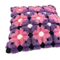 Lilla og pink vintage pyntepude