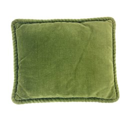 H�ndbroderet vintage pude med blomster