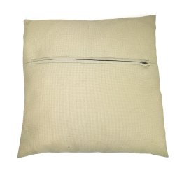 H�ndbroderet vintage pude med blomster