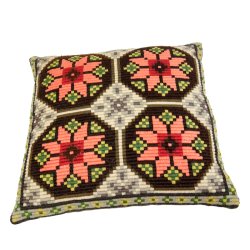 Broderet vintage pyntepude