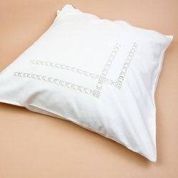 Hvidt vintage pudebetr�k