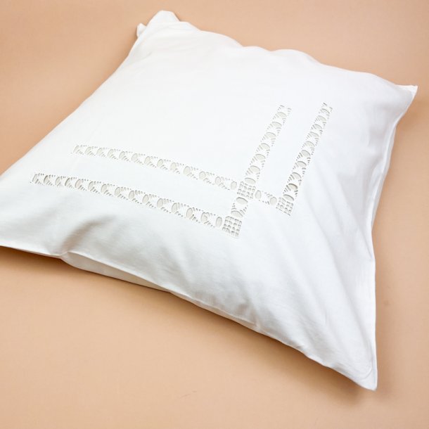 Hvidt vintage pudebetr�k