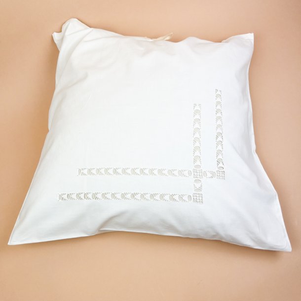 Hvidt vintage pudebetr�k