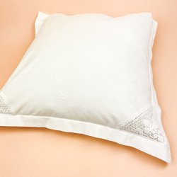 Vintage pudebetr�k med h�klede hj�rner