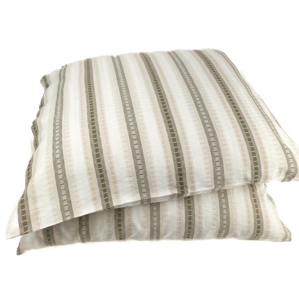 To sandfarvede vintage damask pudebetr�k