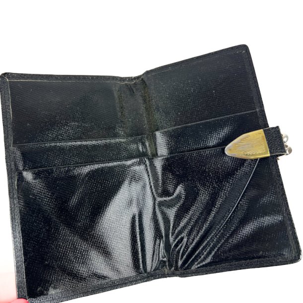 Sort vintage pung med metalsp�nde