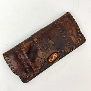 Vintage-Ledergeldbrse mit Muster