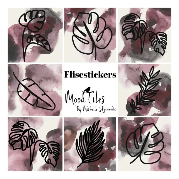 Flisestickers - Purple Flower