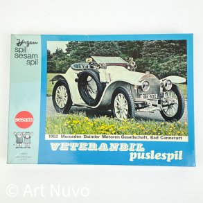 Retro puslespil med veteranbil