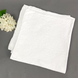 Fire hvide damask mundservietter