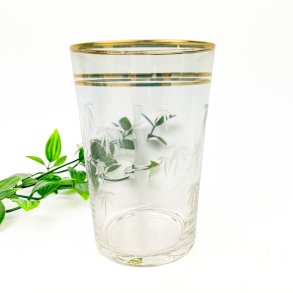 Elegant vintage drikkeglas med guldkant