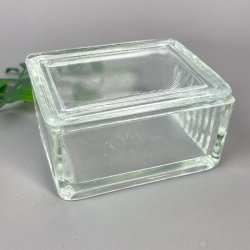 Vintage sm�rsk�l i presset glas