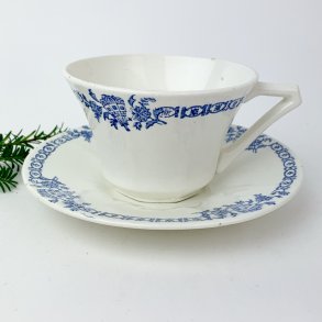 Antik tekop med bl dekoration  1800-tallet