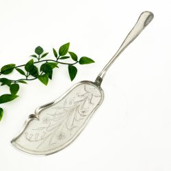 Antiker Fischheber aus Silber  versilbert