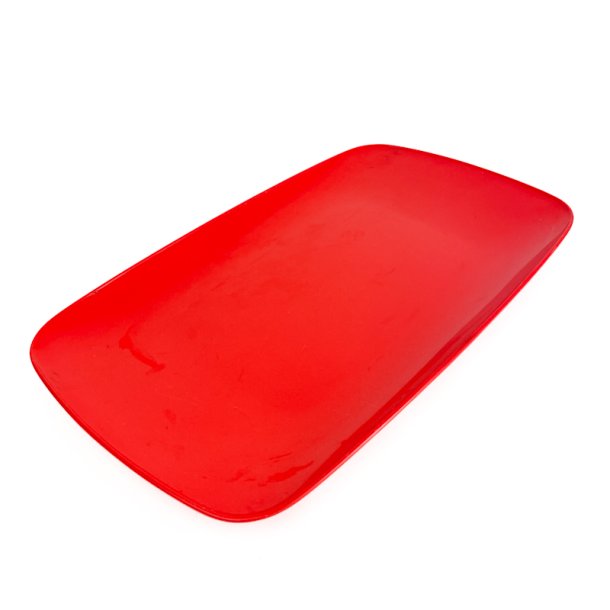 Rotes Retro-Rosti-Tablett  35 cm