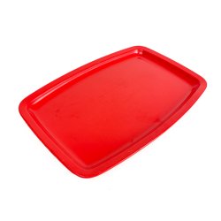 Rotes Retro-Rosti-Tablett  26 cm