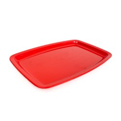 Rotes Retro-Rosti-Tablett  26 cm