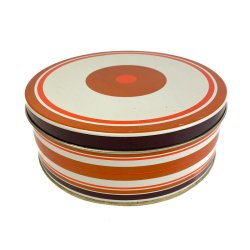 Retro Keksdose mit Streifen