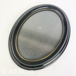 Oval sort vintage billedramme 13x18 cm