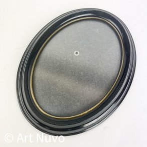Oval sort vintage billedramme