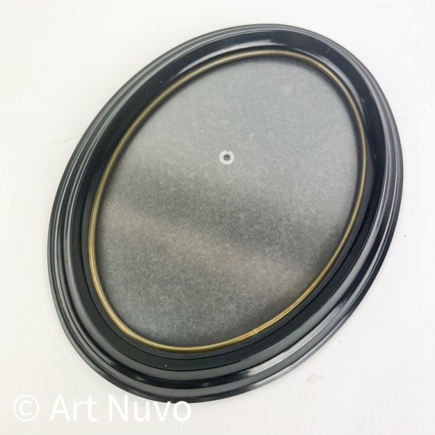 Oval sort vintage billedramme 13x18 cm