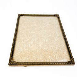 Patineret vintage messingramme - 20 x 25 cm