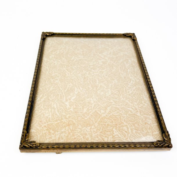Patineret vintage messingramme - 20 x 25 cm