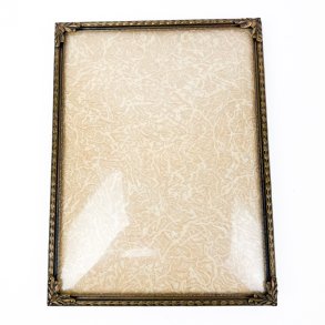 Patineret vintage messingramme - 20 x 25 cm