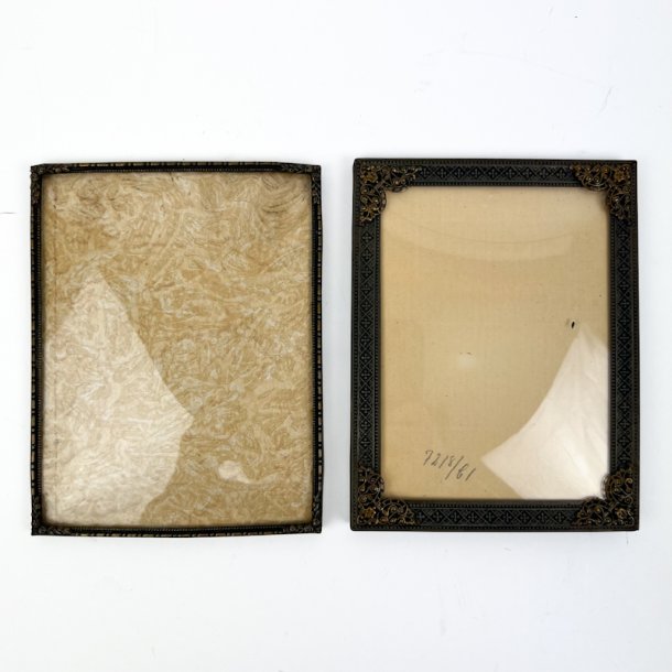 To m�rke vintage billedrammer - 12x16 cm