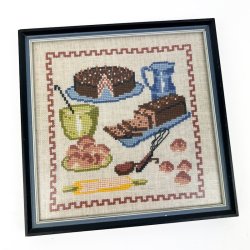 Broderet vintage billede ramme