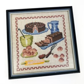 Broderet vintage billede ramme