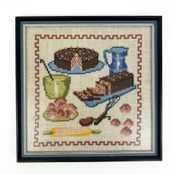 Broderet vintage billede ramme