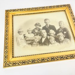 Goldfarbener Vintage-Bilderrahmen