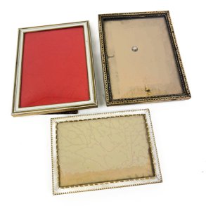 Tre vintage billedrammer - 7x10 / 11x15 cm