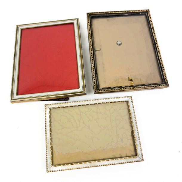 Tre vintage billedrammer - 7x10 / 11x15 cm