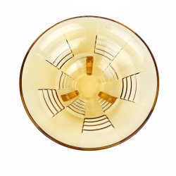 Ravfarvet vintage glassk�l