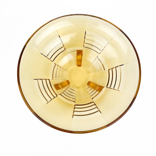 Ravfarvet vintage glassk�l