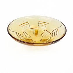 Ravfarvet vintage glassk�l